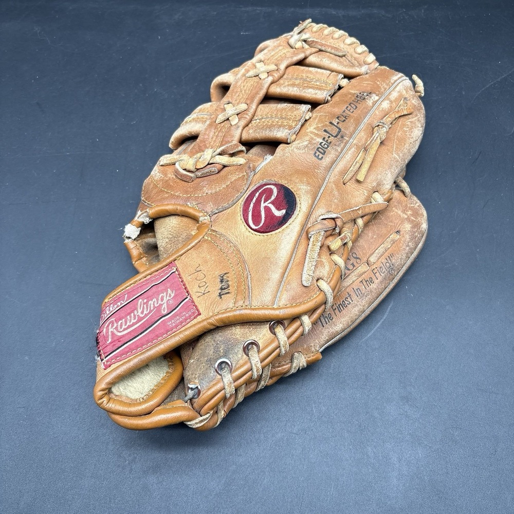 VTG Rawlings RSG8 Sftball‎ glove EDGE-U-CATED HEEL Softball Size Deep WellPocket